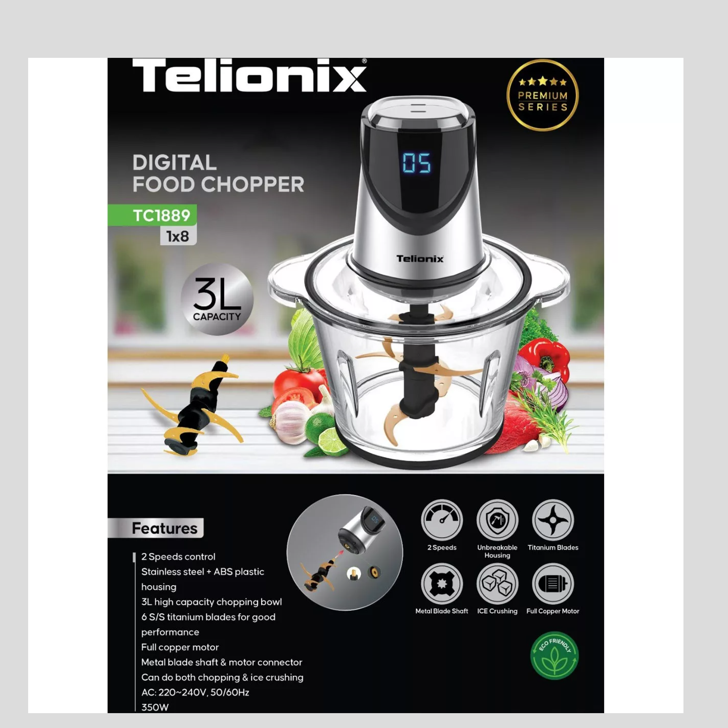 خردکن دیجیتال تلیونیکس مدل TC1889