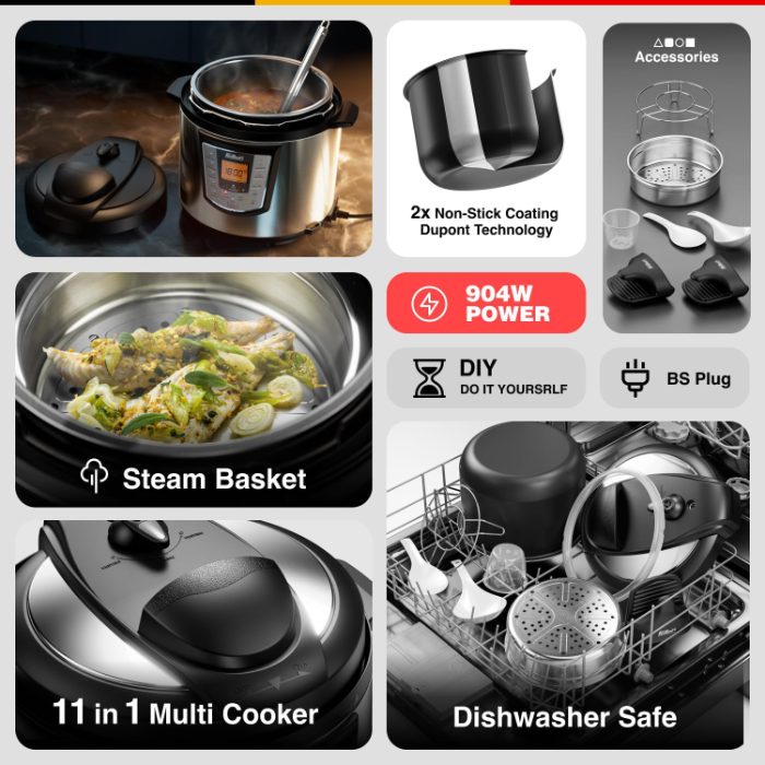 زودپز برقی چند کاره فلر مدل PC165