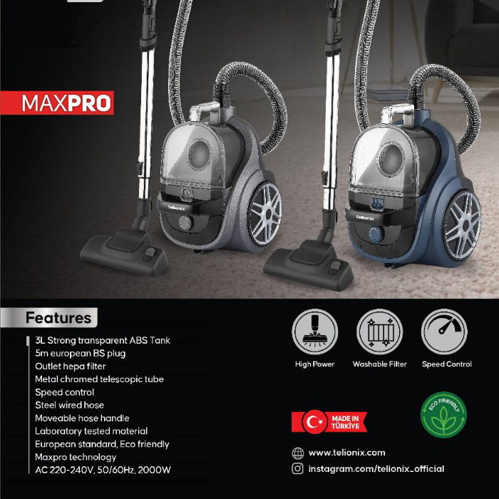 جاروبرقی آب و خاک تلیونیکس مدل TVC4910 ترکیه