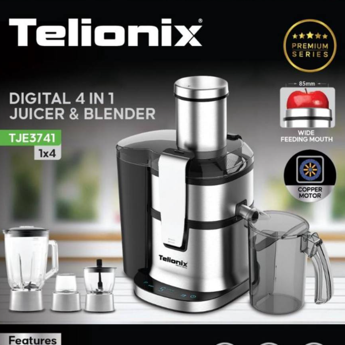 آب میوه گیری 4 کاره دیجیتال تلیونیکس مدل TJE3741