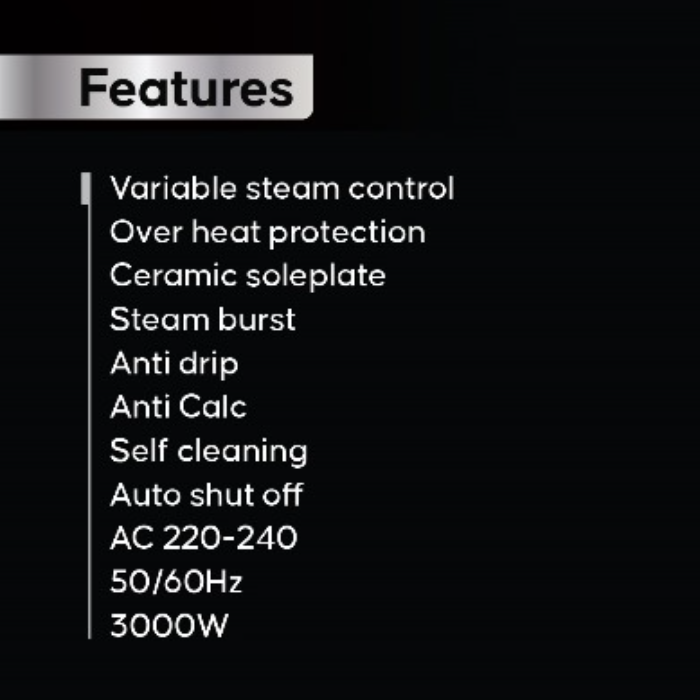 اتو بخار سرامیکی تلیونیکس مدل TSI1109