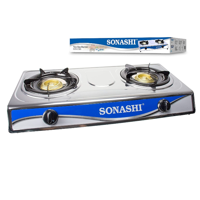اجاق گاز رومیزی دو شعله استیل سوناشی مدل SGB-208S