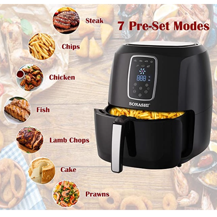 سرخ کن دیجیتال بدون روغن (5.2لیتری) سوناشی مدل SAF-620