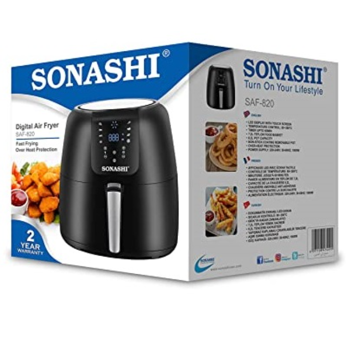 سرخ کن دیجیتال بدون روغن (7.2لیتری) سوناشی مدل SAF-820