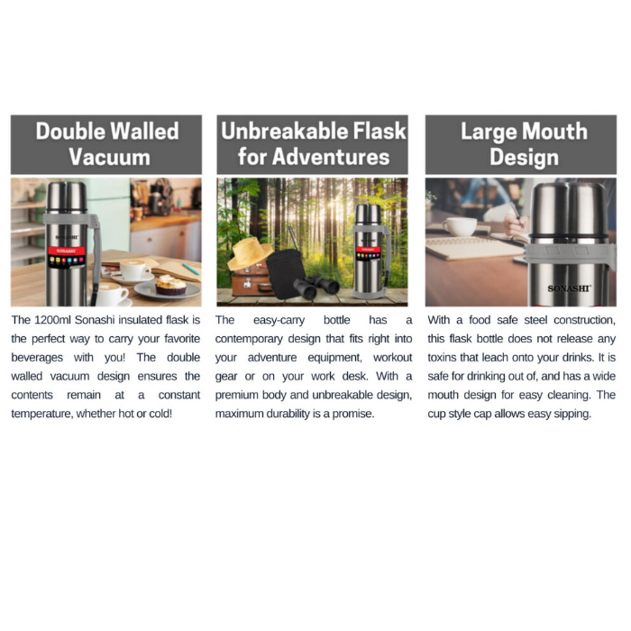 فلاسک مسافرتی 1.2 لیتری سوناشی مدل SVF-1200