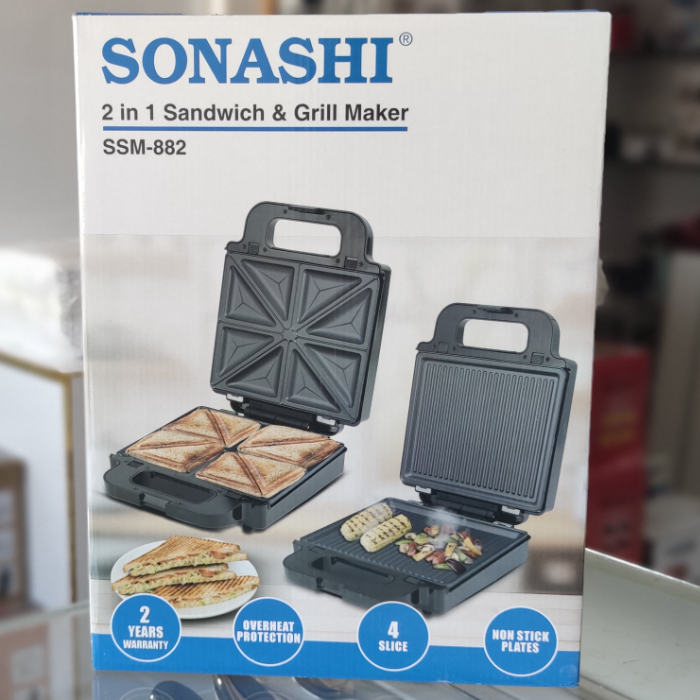 ساندویچ ساز 2 کاره سوناشی مدل SSM_882