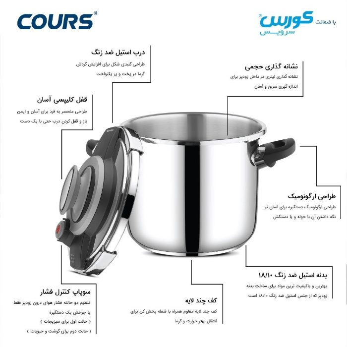 زودپز 7لیتری کلیپسی کورس مدل CP 2103